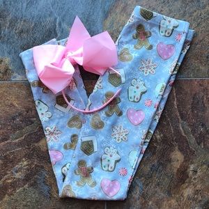 leggings w/ matching headband bow, M/L, 12/14